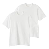 アンダーシャツ 2枚組 半袖 大きいサイズ 綿100% 2P ヘインズ Tシャツ SHIRO クルーネックTシャツ2枚組 インナーウェアメンズ HM1-D701-XL