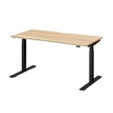 プラス 【 組立・設置サービス付き 】 Garage 電動昇降デスク EL スタンディングデスク 幅134cm 奥行70cm 高さ60~125cm (メモリー機能 安全装置) EL スタンディングデスク-147H LW/BK ライトWN×ブラック 698903