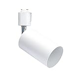 ダクトレール用スポットライト器具 ダクトレール用照明器具 ライティングバー用スポットライト レールライト スポットライト器具のみ 電球無し (1セット, 白-E26)