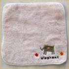 タオル製ベビー服　タオル　ミニタオル＊タオルハンカチ　無撚糸使用 (ピンク)