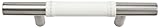 Atlas Homewares 280-WT/SS Zanzibar Collection 5.35-Inch Leather Pull, Stainless Steel by Atlas Homew