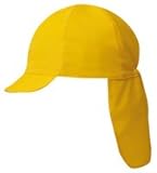 スクラムプラス（フラップ付き体操帽子　UV対策に・熱中症対策に たれ付き）イエロー フリーサイズ（57～60cm）/フットマーク株式会社