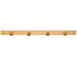 木製壁掛けハンガー4玉NK-045-NAナチュラル