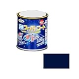 アサヒペン　水性スーパーコート　1/12L　なす紺