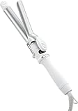 SALONIA サロニア セラミック カール ヘアアイロン コテ 25mm 海外対応 耐熱ポーチ付 SL-008SW ホワイト