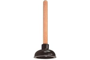 Rocky Mountain Goods Small Drain Plunger - Perfect Size for Unclogging Slow Sinks, Drains, Tubs and Showers - 9” Solid Wood H