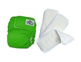 SoftBums 1つサイズ調整可能布おむつ新生児セット• • 4点セット•エコーシェル+ 3 Smallポッド カラー: グリーン
