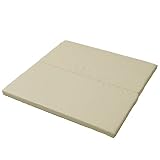 山善(YAMAZEN) プレイマット 赤ちゃん 90×90cm 厚み5cm 正方形 2つ折り マット 床 フロア 完成品 アイボリー IRM-9090F2C(IV)
