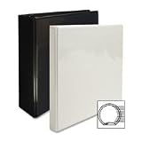 Business Source 3-Inch Round Ring View Binder - Black (09958) [並行輸入品]