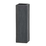 【6個入】花器(花瓶/フラワーベース) エフ ソフィア 高さ17cm 穴無し ブラック(黒) 〔ガーデニング用品/園芸〕