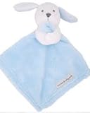 Blankets and Beyond Blue & White Bunny Baby Security Blanket Plush by Blankets and Beyond