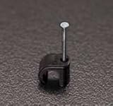 エスコ 丸型ケーブルクリップ 黒 100個 7-10mm EA947CB-10
