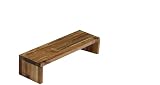 WOODPRO アカシア モニター台 デスクシェルフ 幅50cm 高さ13cm 奥行17cm ダークウォルナット色 完成品 木製 モニタースタンド 卓上 パソコン台 ディスプレイ台 机上台 コの字ラック 受注生産