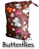 PUL Reusable/ Washable Baby Cloth Diaper/ Nappy Swim or Wet Bag - Butterfly by BubuBibi [並行輸入品]