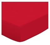SheetWorld Fitted Square Playard Sheet 37.5 x 37.5 (Fits Joovy) - Solid Red Jersey Knit - Made In US