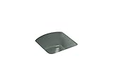 KOHLER K-5848-FT Napa Under-Mount bar Sink with No Faucet Holes Basalt [並行輸入品]