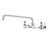 Krowne 12-808L Faucet Commercial Sink Wall Mount 8" Spout 8" Centers 14108 [並行輸入品]