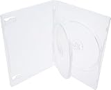 Mロック DVDトールケース 2枚収納 標準サイズ（15mm ）透明 CD/BD/DVDケース FD1042 (１０枚)