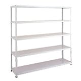 ダイソー スチールラック５段 ＪＦ－４ 約幅１８０×奥行４５×高さ１８０ｃｍ 【アングル棚 スチール棚】