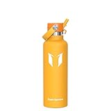Super Sparrow 水筒 真空断熱ボトル - 750ml - 標準口ウォーターボトル - BPAフリー 漏れ防止 - エルゴノミックデザインのストロー付き水筒、仕事・ジム・旅行・スポーツ・アウトドアに最適