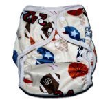 One Size Fit All- Diaper Covers for Prefolds or Regular Inserts PUL MINKY - SPORTS (PLAYBALL) by Bub