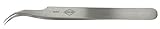 Erem 7SA Stainless Steel Curved Micro Point Anti Magnetic Precision Tweezer, 4.75' Overall Length [並