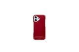 [n max n]【iPhone 17 レザーケース 】(レッド)本革 牛革 ハンドメイド MagSafe対応 ワイヤレス充電可能 ヘリンボーンステッチ クロスステッチ