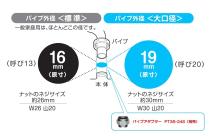 三栄水栓 【上向き角度付の断熱キャップ付き交換用吐水パイプ】断熱キャップ付き上向パイプ パイプ長さ190mm PA27JD-60X-16