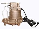 Zoeller 59-0001 Mighty-Mate M59 0.3 HP Submersible for Dewatering or Effluent Bronze Automatic Sump 