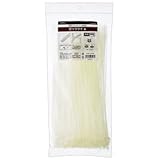 (まとめ) オーム電機 ロックタイ 300mm 白 LT-300W200WH 1袋(200本) 【×4セット】 [簡易パッケージ品]