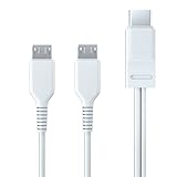 YSJJZRL 2 in 1 Type C to Type C + マイクロ充電ケーブル コード マルチ充電ケーブル 多機能 2 in 1 充電ケーブル (1M,ホワイト-C to 2 マイクロ)