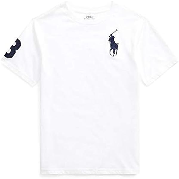 【新品】ポロラルフローレン ポロシャツ S 白 ホワイト ネイビーポニー Amazon | ポロ ラルフローレン ボーイズ Tシャツ ビッグポニー