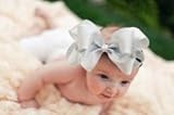 子供ヘアアクセサリー シルバーラメリボンピン付ヘアバンド 【セミオーダー】 [Baby Product]