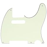 Musiclily Pro 5穴 ヴィンテージTLテレキャスター ピックガード USA/メキシコスタンダードFender Telecasterエレキギター用、3Pアイボリー