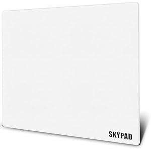 SkyPAD 3.0 XL ゲーミングガラスマウスパッド テキストバージョン|プロフェッショナルeスポーツラージサイズマウスパッド|400×500mm|白|精度とスピードを向上させた特殊ガラス面。
