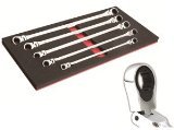 EZレッド5 pc。メトリック柔軟なラチェットレンチセットezrnr5 m