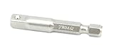 Forney 70941 Socket Adapter, Square Drive with 1/4-Inch Hex Shank, 1/4-Inch-by-2-Inch [並行輸入品]