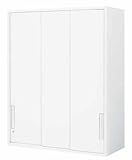 コクヨ　エディア　収納システム　高さ1185mmタイプ　上置き　3枚引き違い戸　幅900×奥行き450mm カラー:SAW（ホワイト）