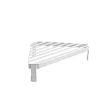 レジプロb コンロコーナーラック 三角 鍋置き フライパン収納 キッチン用品 ホワイト