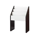 アール・エフ・ヤマカワ 木製マガジンラック W550×D300×H800mm ホワイト×ダーク(木目) SHWA-001D 1台