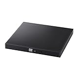 ロジテック 外付け ポータブルDVDドライブ USB2.0 動画再生&データ書き込みソフト付 USBケーブル付属 ブラック LDR-PWB8U2SBK/E