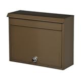 KGY　セレクトカラーポスト　壁掛けタイプ　SG-2800L　ダイヤル錠付　ブラウンメタリック