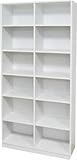 国産本棚 奥深タイプ (幅90cm, ホワイト)