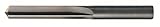 Bassett DM Series Solid Carbide Stub Length Drill Bit, Uncoated (Bright) Finish, Round Shank, Straig