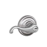 Schlage f51 a-clt-626-andサテンクロムKeyedエントリCallingtonスタイルレバーwith Andoverローズ