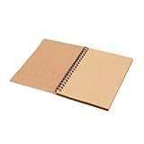 ノートブック バインド コイル スケッチ ブック ブランク ノートブック クラフト スケッチ紙 12*18cm A