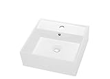 Dawn casn109019 Contemporary Vessel above-counter SquareセラミックアートBasin単穴の蛇口＆オーバーフローで、