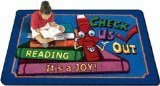 Joy Carpets Kid Essentials Language & Literacy Check Us Out Rug Multicolored 3'10 x 5'4 [並行輸入品]