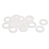 uxcell ワッシャー M16 20個 ナイロンワッシャー 平ワッシャー 内径16mm 外径30mm 厚さ3 mm 絶縁 シャワーホース 蛇口パイプ ガラス製シャワードアハンドル 園芸メンテナンス用 ホワイト