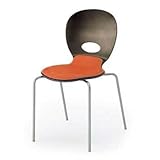 ITOKI（イトーキ） スタッキングチェア orno（オルノ）140DF 座面：ビニルレザー張 ソフトオレンジ KJA-140DF-49D7